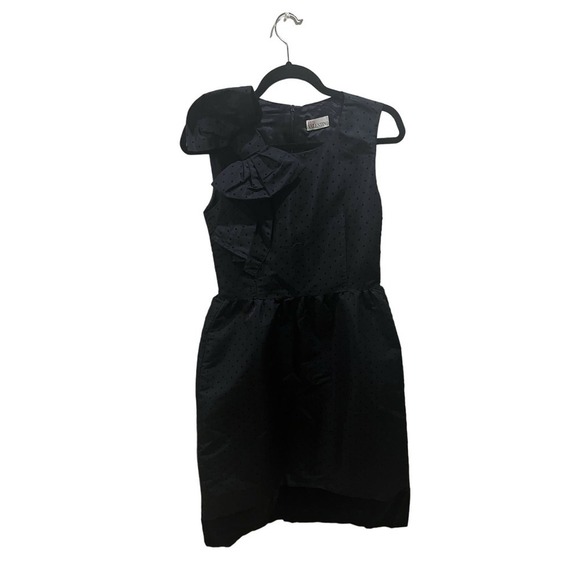 RED Valentino Bow Embellished Polka Dot Sleeveless A-Line Mini Dress  Navy 8 / M - Picture 3 of 9